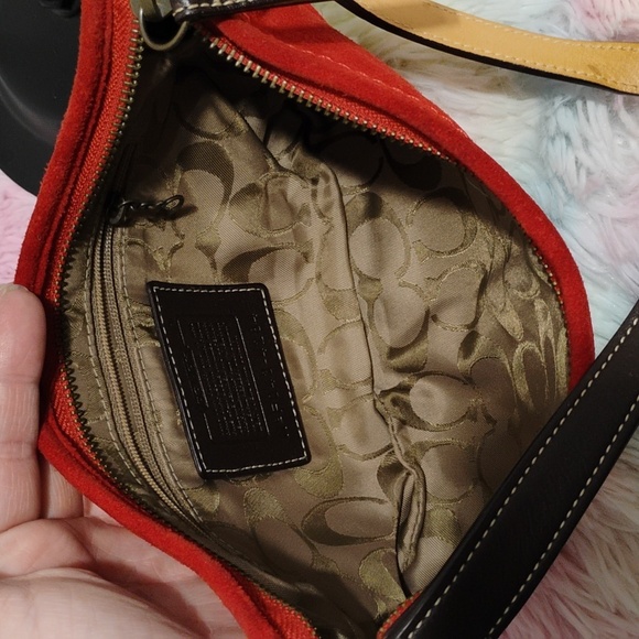 RARE! Coach Mini Red Suede Soho Handbag W Hangtag - Picture 11 of 13